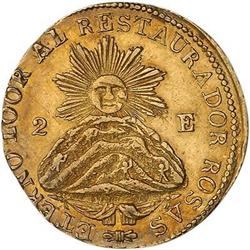 Argentina. Republic, 1843 AU 58 NGC