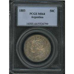 Argentina. Republic, 1883 PCGS MS 64
