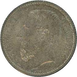 Belgium. Leopold II, 1865-1909, 1887 Uncirculated
