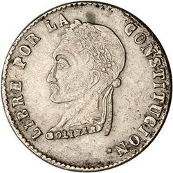 Bolivia. Republic, 4 Soles, 1857 Choice Very Fine