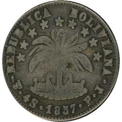 Bolivia. Republic, 1857 FJ Fine Condition