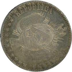 Bolivia. Republic, 1867 FE AU-Uncirculated