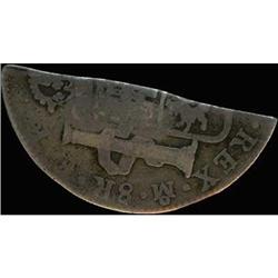 West Indies, Cut 8 Reales of Carlos III, c. 1801