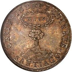 Chile. Republic, 1819 FD NGC AU 58