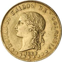 Colombia. Republic, 1868/9 Very Fine