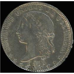 Colombia. Republic, 1871 Very Fine/Extremely Fine