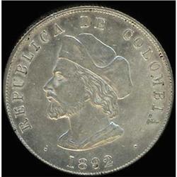 Colombia. Republic, 1892 Uncirculated