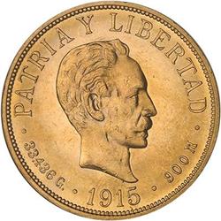 Cuba., 20 Pesos, 1915 KM-21 ANACS MS61