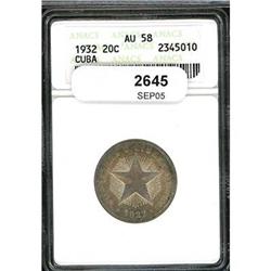 Cuba. Republic, 1932 ANACS AU 58