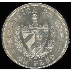 Cuba. Republic, Peso, 1933 Brilliant Uncirculated