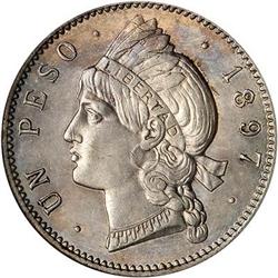 Dominican Republic. Republic, 1897 A NGC AU 58