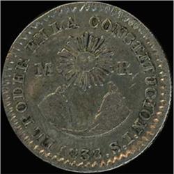 Ecuador., 1/2 Reales, 1838 KM-22