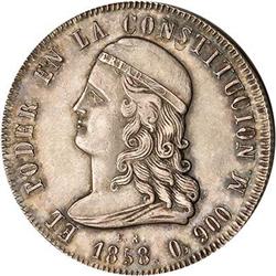 Ecuador. Republic, 1858 GJ Almost Uncirculated