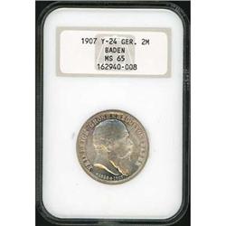 Baden. Friedrich II, 1907-1918, 2 Mark, 1907