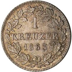 Bavaria., 1 Kreuzer, 1863 NGC MS64