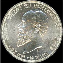 Schaumburg-Lippe. Adolf II Bernhard, 1911 A Unc.