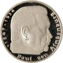 German Area. Third Reich, 5 Mark, 1935 F Proof