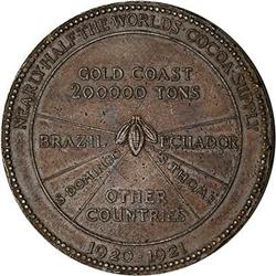 Gold Coast Cocoa Elephant Token Extremely Fine