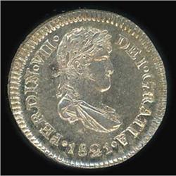 Guatemala. Ferdinand VII, 1808-1821, 1821 M Unc.