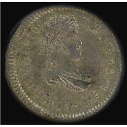 Guatemala. Ferdinand VII, 1808-1821, 1821 M Unc.