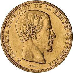 Guatemala. Republic, 1869 AU-Uncirculated