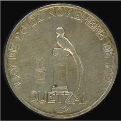 Guatemala. Republic, 1925 Almost Uncirculated