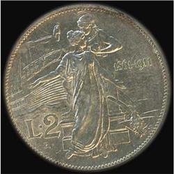 Italy. Vittorio Emanuele III, 1900-1946, 1911 AU-Unc.