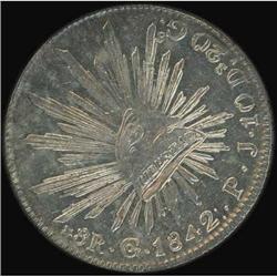 Mexico. Republic, 8 Reales, 1842 PJ Brilliant Unc.