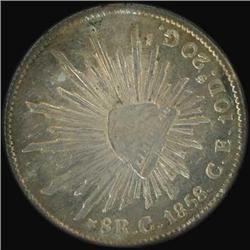 Mexico. Republic, 8 Reales, 1858 CE Choice Unc.