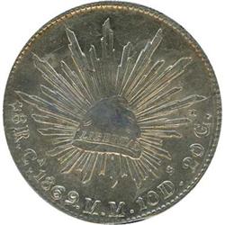 Mexico. Republic, 8 Reales, 1862 MM Briliant Unc.