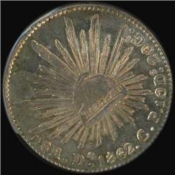 Mexico. Republic, 8 Reales, 1862/1 CP Choice Unc.