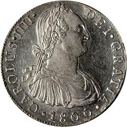 Peru. Charles IV, 8 Reales, 1800-IJ KM-97 Choice BU