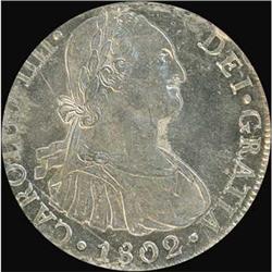 Peru. Charles IV, 8 Reales, 1802 IJ Brilliant Unc.