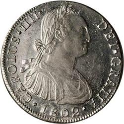 Peru. Charles IV, 8 Reales, 1802-IJ KM-97 Choice BU