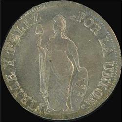 Peru. Republic, 8 Reales, 1836 MT Almost Unc.