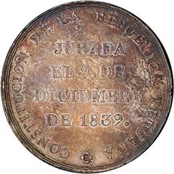 Peru. Republic, Proclamation Medal, 1839