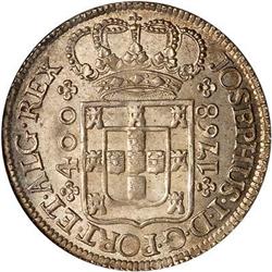 Portugal. Joseph I, 1750-1777, 400 Reis, 1768 NGC MS 65