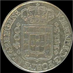 Portugal. Joao as Prince Regent, 400 Reis, 1813 AU