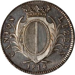 Luzern. Canton, 4 Franken, 1814 Uncirculated