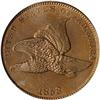 Image 1 : 1858 Flying Eagle Cent. Small letters PCGS MS63
