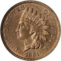1861 Indian Head Cent PCGS MS63
