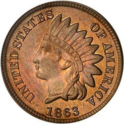 1863 Indian Head Cent PCGS MS64