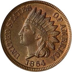 1864 Indian Head Cent. Bronze PCGS MS64 RB