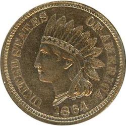 1864 Indian Head Cent. Bronze RAW
