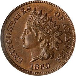1869 Indian Head Cent PCGS MS64 BN