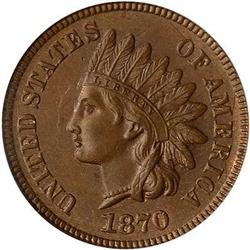 1870 Indian Head Cent PCGS MS64 BN