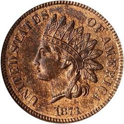 1873 Indian Head Cent. Closed 3 PCGS MS63 RB