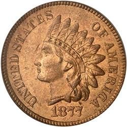 1877 Indian Head Cent PCGS MS63 RD