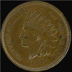 1877 Indian Head 1C RAW