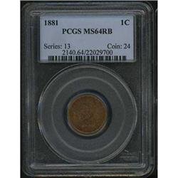 1881 Indian Head Cent PCGS MS64 RB